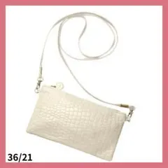 レディース ミニポーチ 小物入れ ホワイト スマホホルダー ショルダー