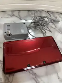 ニンテンドー　3DS 本体　赤　レッド　ケーブル付き