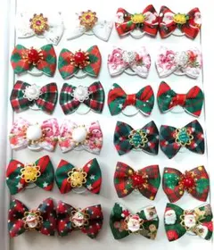 ★クリスマス トリミングリボン12組/24個 ♡ハンドメイド
