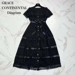 2024✨グレースコンチネンタル ダイアグラム レース切替フレアワンピース