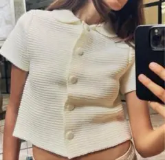 ZARA チャンキーニットジャケット