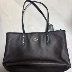 COACH ダークブラウン トートバッグ