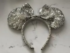 ディズニー　シー　ランド　ミニー　スパンコール　カチューシャ　シルバー