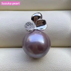 超大珠 本真珠ネックレス トップ エジソンパール 14.6mm ペンダント 