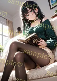 キラキラ　かわいい　AIイラスト　ポスター　A4サイズ　a698