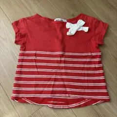 Noeil aime BeBe Tシャツ レッド ボーダー 100のサムネイル