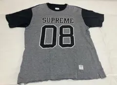 Supreme 08 ナンバリング Tシャツ グレー ブラック L