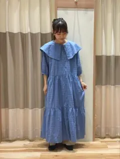 サマンサモスモス　セーラー襟ティアードワンピース