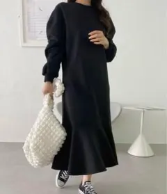 裏起毛ソフトスウェットマーメイドワンピース　fifth