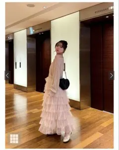 GRL チュールティアードボリュームスカート