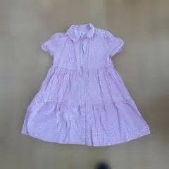 GAP Kids 半袖ワンピース M ピンク ギンガムチェック
