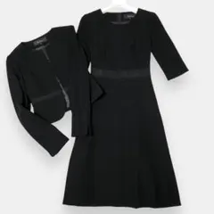 美品 Social time 東京ソワール セットアップ 5 ブラックフォーマル