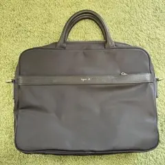 agnes.b アニエスベー ビジネスバッグ レザー2wayハンドバッグ 