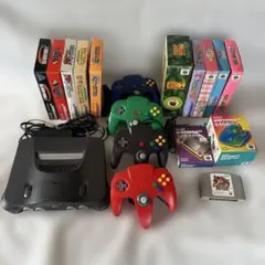 ご*ん様 Nintendo 64 本体とコントローラー4台、ゲームソフト11本の