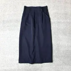 セシルマクビー　バックスリット　タイトスカート　ネイビー　M ウエスト一部ゴムのサムネイル