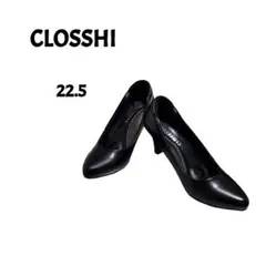 クロッシー　CLOSSHI　パンプス　ヒール　ブラック　22.5cm