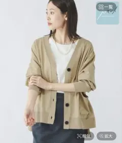 Ｍサイズ スッキレイさらさらVネックカーディガン　グローバルワーク