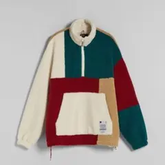 Bershkaベルシュカ カラーブロックフェイクボアジャケット