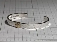 再入荷 シルバー ブレス バングル ハンドメイド 平打ち Mサイズ ノー 