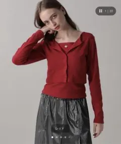 FOREVER21 ローズキャミセットコンパクトカーディガン
