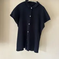 中川政七商店　フリーシャツブラウス　ネイビー 高島ちぢみ　紺色のサムネイル