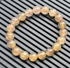 018 ゴールド タイチン ルチル クォーツ 12mm-13mm 金針水晶 大玉