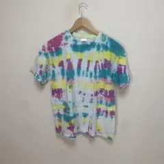 GILDAN Tシャツ 柄物 ブルー系 XL