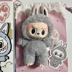 【正規品】ラブブ マカロン グレー 正規品】ラブブ マカロン セサミビーン グレー Labubu SESAME