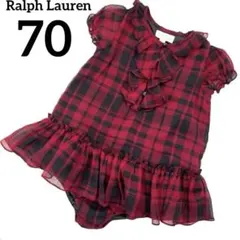 ラルフローレン シフォン 半袖 ワンピース ドレス パンツ セット 6M 70