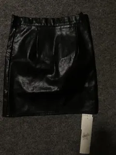 新品未使用☆フェイクレザースカートxsインパン付き