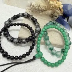 21.459【ブレスレット】アクセサリー　数珠　緑　癒し　パワーストーン