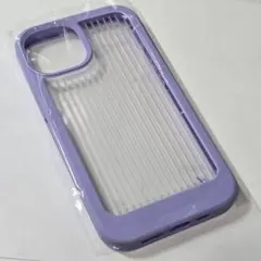 S158 iPhone13 両面保護 スマホケース クリア ラベンダー