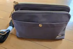 【Lee別注／撥水】2層ショルダーバッグ　チャコールグレー