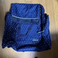 Coleman ネイビー 水玉 リュックサック
