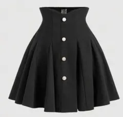 SHEIN ハイウエスト フレアスカート ブラック Lのサムネイル