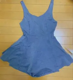 デニム調 ノースリーブ ショートパンツ コンビネゾンのサムネイル