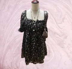 CECIL McBEE 花柄 シフォン ワンピース 平成ギャル Y2K 森ガールのサムネイル