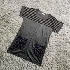 SONIA by SONIA RYKIEL 半袖カットソー 38 グレー 日本製のサムネイル