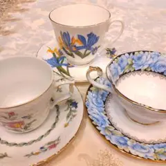 ハマースレイ　すずらん　サンドウィッチプレート　勿忘草シュガークリーマー ハマースレイ すずらん サンドウィッチプレート 勿忘草シュガー