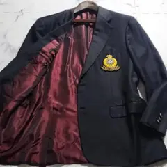 超希少✨XXL相当 ブリオーニ ジャケット 紺ブレ エンブレム 裏地総柄のサムネイル