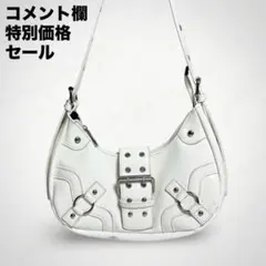 Y2K ワンショルダーバッグ エナメル 白 00s archive