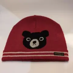 ダブルB ニット帽 赤