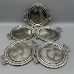 【極美品☆お得なペアセット☆】クリストフル ミニ花リムプレートペアセット 極美品☆お得なペアセット☆】クリストフル ミニ花リムプレートペア