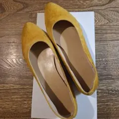 ★あしながおじさん　イエロースエードパンプスのサムネイル