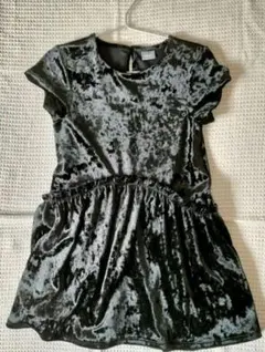 next　ベロア風ワンピース　１１０サイズ ベロ風ワンピース　ブラック