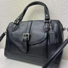極美品 vintage coach archive 2way ボストンバッグ 黒 - メルカリ