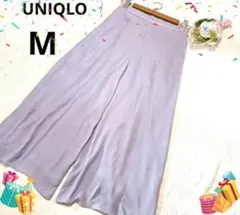 UNIQLO ユニクロ シフォンスリットフレアパンツ 薄紫 Mサイズ