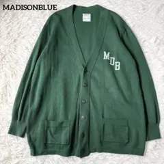 美品 マディソンブルー コットンビッグカーディガン MDB グリーン 01