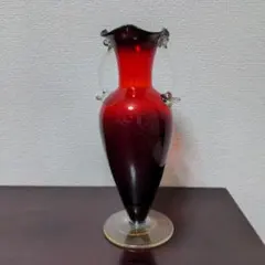 再値下！【美品】MURANO ITALY ムラノ　一輪挿し ベネチアングラス MURANO/ムラーノガラス 一輪挿し シールあり