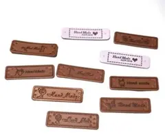 合成皮革 ネームタグ 10個セット